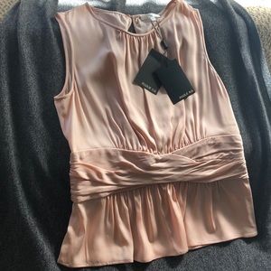 Paule Ka peach peplum size 42 original tags